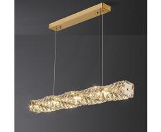 Moderna Rettangolare Cristallo Illuminazione Decorativa Per La Casa Lampada A Sospensione Per Isola Della Cucina,Lussuosa Lampada A Sospensione In Cristallo Lineare,Plafoniera A Sospensione A LED Per