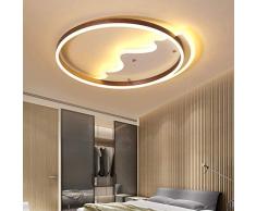 KBEST LED Plafoniera Soggiorno Dimmerabile Camera da Letto Lampada da soffitto con Telecomando,Creativo Anello Circolare Design Schermo Acrilico Ferro Lampadario,Ø42*H7cm