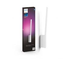 Philips Hue White&ColorAmbiance Liane, Lampada da Parete Smart, Bluetooh, Controllo Vocale, 12W, Bianco
