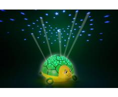 ANSMANN Luce Stellare Tartaruga con Musica - Luce Notturna a LED - Proiettore Cielo Stellato - Luce d Atmosfera, plastica, verde