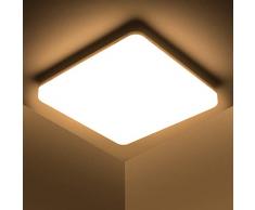 Kambo Lampada da Soffitto LED Luce Quadrata 48W Plafoniera LED Moderno Bianco Caldo 3000K 4320LM per Bagno Cucina Camera da letto Sala Soggiorno Corridoio Ufficio Cantina