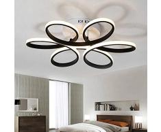 Plafoniere creativo rotonda lampada da soffitto dimmerabile con telecomando LED Lampada moderno arte minimalista plafoniera da soffitto Cucina Camera da Letto Illuminazioni 3000-6000K, Ø58cm