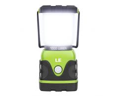 LE Lanterna da Campeggio LED, Lampada Campeggio Impermeabile Portatile, 1000 Lumen 4 Modalità di Illuminazione, Lanterna da Esterno a Batteria (non incluso) per Campeggio Emergenza Pesca Trekking