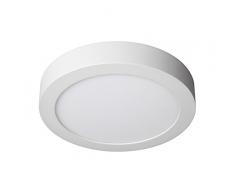 Leduni - Plafoniera LED 12 W, superficie tonda, 1160 lm, angolo 180°, circolare, IP20, alluminio, 170 x 40 mm di altezza 1 Unidad Luce bianca neutra 4000 K