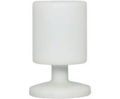 Ranex 5000.472 Lampada da Tavolo Ricaricabile a 3 LED, 5W, Plastica, Bianco