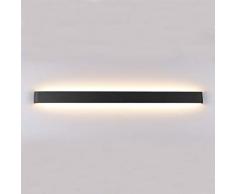 Klighten Lampada da Parete LED Interno 30W, 91cm Applique da Parete Alluminio Moderne, Lampada Muro Up Down per Soggiorno, Camera da Letto, Corridoi, Scala, 3000 Lumen, Bianco Caldo 3000K, Negro