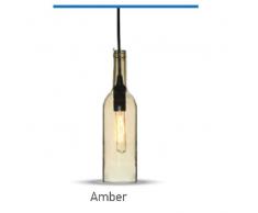 Lampadario decorativo 1MT E14 Bottle Shape Ð¤72mm Vetro - Ambra