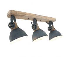 Faretti soffitto legno Spot mobili Lampada grigia Illuminazione soggiorno lampada Steinhauer 2133GR