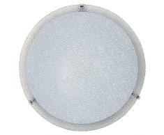 E-ENERGY Gaia Lampada Plafoniera da Soffitto in Vetro Moderna Rotonda Attacco E27 1 Luce 30cm Made in Italy