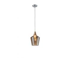 Trio Leuchten Calais Trio 304800100 Lampada a Sospensione Effetto Legno E27, Marrone