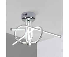 Plafoniera LED Soffitto, Lampada da Soffitto 40W 3200LM, Plafoniera LED Design Curvo per Soggiorno, Cucina, Camera da Letto, Luce Bianca 6500K