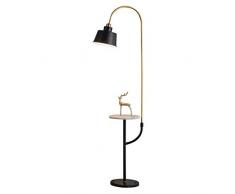 SaiLiN Lampada da terra Lampada da terra moderna con tavolo vassoio, Lampada da terra ad arco con paralume in metallo nero Lampada da terra a palo alto per soggiorno, camera da letto, sala studio,