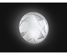 Plafoniera Vetro Decorato 2Xe27 60W