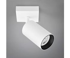 KYOTECH Faretti LED da Soffitto Singolo Orientabili Include 1x 5W Lampadine LED GU10 Bianco Caldo 3000K 400lm, Plafoniera LED Moderna Faretti da Soffitto per soggiorno, camera da letto