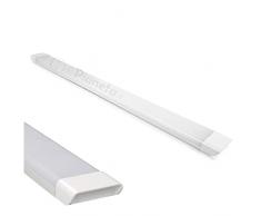 Plafoniera led 72w 150cm da soffitto parete lineare moderna neon rettangolare piatta luce bianca naturale calda (Luce Calda)