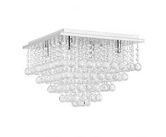Lampada Soffitto Luxpro Led Crystal Flushmount Stravagante 4 X Lampadario Smd G9