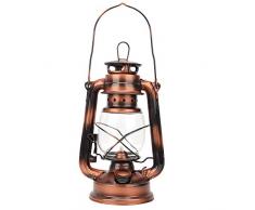 Mutuer Lampade a Olio per Uso Interno ed Esterno, Lampada a Cherosene Vintage Lanterna in Ferro Luce Notturna Decorazione Regalo Colore Bronzo