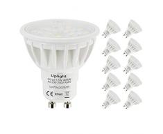 Non Dimmerabile Lampadina LED GU10 Faretto 600 Lumen Equivalente 50W-60W Lampadina Alogena Bianco Naturale 4000K High CRI 85Ra (Confezione da 10 unitàs).