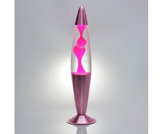 COLORATA lavalampe NATALIE COMPLETO IN VIOLA / Lilla / 41CM ALTO / CON CAVO INTERRUTTORE/inclusa lampadina/Lampada lava lampada magma per camera da letto o soggiorno