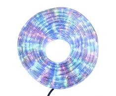 Baroni Home Luci Led Natale per interno ed esterno, Tubo Luminoso ad 8 funzioni di illuminazione , 480 LED 20 M Multicolor