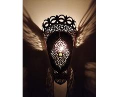 Etnico Arredo Applique da Muro Lampada Lanterna in Ferro battuto Marocco Stile Arabo MOROCCHINA Etnica 1203190940