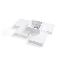 Plafoniera di gesso per interni design moderna squadrata bianca per lampadina gx53 Led intercambiabile