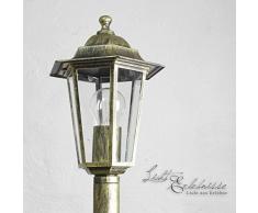 Lampione da giardino Paris elegante piantana oro anticato stile rustico 1,1 m E27 impermeabile IP44 ideale per esterni giardino