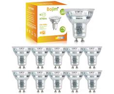 Bojim Lampadine Led Gu10 Dimmerabile Luce Calda, 10x Lampadine Faretti LED GU10 2700k, Lampada 6W, 50W Faretto Alogeno Equivalente, 350LM Lampara led spot, Angolo del Fascio 36°, AC 220-240V