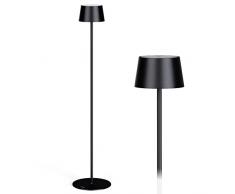 Madrigal Stilosa 3 Floor - Piantana Senza Fili - Lampada Ricaricabile da Terra con 3 Altezze - Luce LED Regolabile (Dimmer) con il Tocco - Lunga Durata - Uso Interno ed Esterno - Nero