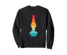 Lampada Olio Silhouette Retro Stile Vintage Anni 70 Anni 80 Distressed Felpa