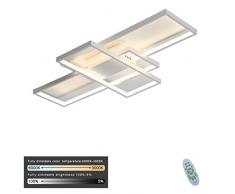 YANXY Plafoniera a LED Soggiorno Dimmerabile Soffitto Lamp Moderno Rettangolo Quadrato Designer Lampada a Sospensione con telecomando Cucina acrilica Sala da pranzo Camera da Letto Lampadari