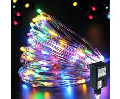 Catena di luci LED in rame, Multicolore, 400 LEDs