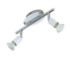 Lampadario con 2 faretti direzionali con lampadine LED 3W ufficio casa 2984026