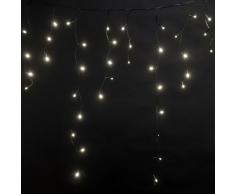 Tenda luminosa con 474 luci a LED per interni ed esterni, per party, illuminazione giardino e di Natale, lunghezza: 7 m + 10 m di prolunga Bianco caldo