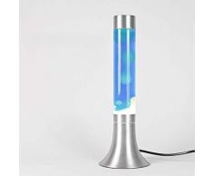 Lampada lava classica"Yvonne" blu bianco / 38 cm altezza/con Cavo interruttore/inclusa lampadina/per un paio fantastica Ore