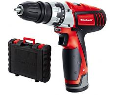 Einhell TC-CD 12, Trapano avvitatore a batteria, Li-Ion, 12 V, 1,3 Ah, 2 velocità, 20 Nm, 17 plus 1 impostazione del momento torcente, Quick-Stop, Luce LED, 4513206