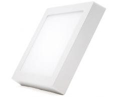 Plafoniera Faretto Pannello Led Luce Natura Naturale 25 Watt Quadrato No Incasso