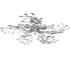 LAMPADA A SOFFITTO CROMO, Acryl CROMO, LAMPADINE ESCLUSE 5xE14 40W Art. 68546-5