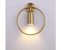 KRIPINC Applique da Parete Interno Vintage, Lampada da Parete Pieghevole a 180 Gradi GU10, Lampada da Muro Camera da Letto, Applique Industrial a Cerchio in Ferro Battuto per Soggiorno (Bronzo Verde)
