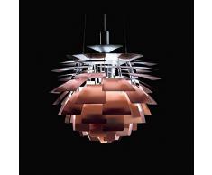 KBEST Grande Lampada a Sospensione Sfera Plafoniera Creativa Chiba Pino Cono Lampadario in Alluminio Paralume Forma Sferica Fatta di Spirali Petalo per Soggiorno Camera da Letto Studio,Bronze