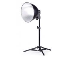 Kaiser - Set di illuminazione fotografica Desktop, con 1 riflettore, diffusore di luce, treppiede per lampada e porta lampada