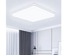 Philonext LED Plafoniera 48W Bianco freddo 6500K, 5000LM Moderno Plafoniere, Lampada a soffitto, per Soggiorno Bagno Camera da Letto Cucina Balcone Corridoio Ufficio (Quadrata)