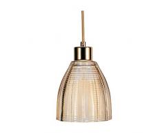 Pauleen 48124 Gleaming Gold Lampada Max. 25W E27 apparecchio a Sospensione Look Cristallo Dorato/Ottone 230V Vetro, Oro