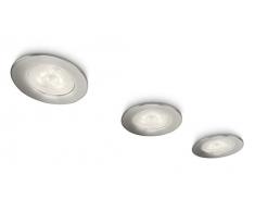 Philips Lighting 591001716 Sceptrum Set di 3 Faretti a LED da Incasso, Acciaio