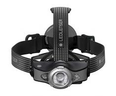 Ledlenser MH11 Torcia frontale LED da outdoor, grigia, ricaricabile con batteria, 1000 lumen, comandabile/personalizzabile tramite app, autonomia fino a 100 ore, luce rossa/verde/blu, Optisense