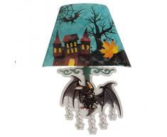 Carnival 04311 - Lampada Halloween Luminosa Adesiva con Pipistrello, Batteria Inclusa, Altezza 22 cm, in Busta con Cavallotto