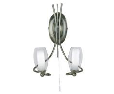 Oaks Illuminazione 2 lampade applique da parete Nino in ottone anticato