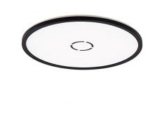 Briloner Leuchten - Plafoniera a LED, lampada da soffitto con effetto retroilluminazione, 22 W, 3.000 lumen, 4.000 Kelvin, rotonda, colore bianco-nero, Ø 42cm