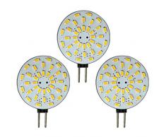 3 X Pezzi – G4 LED dimmerabile con 2 Watt (36 X SMD) 12 V AC/DC 120 ° gradi (rotondo) Lampadina G4 ATTACCO LAMPADA SPOT alogeno ricambio lampada dimmer