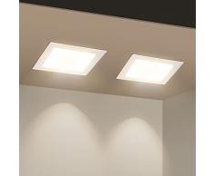 Aigostar Downlight Da Incasso a LED,12W Equivalente a 116W, Daylight 4000K,Bianco,Faretti LED,Oblò a LED,Ф140-150mm,Confezione Da 2